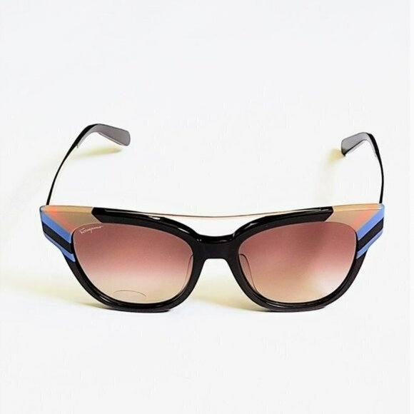 NWT Salvatore Ferragamo  Stripe Square Sunglasses main image 5